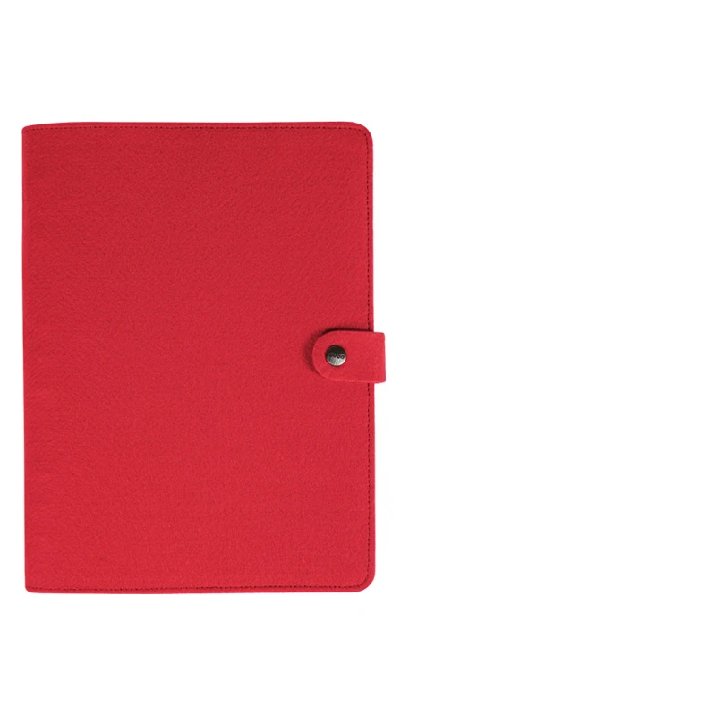 Fastener Red Фетровая Обложка для ноутбука офисная тетрадь B5 большой блокнот планировщик ежедневных заметок многоразовые блокноты бизнес Канцтовары на заказ - Цвет: Fastener Red