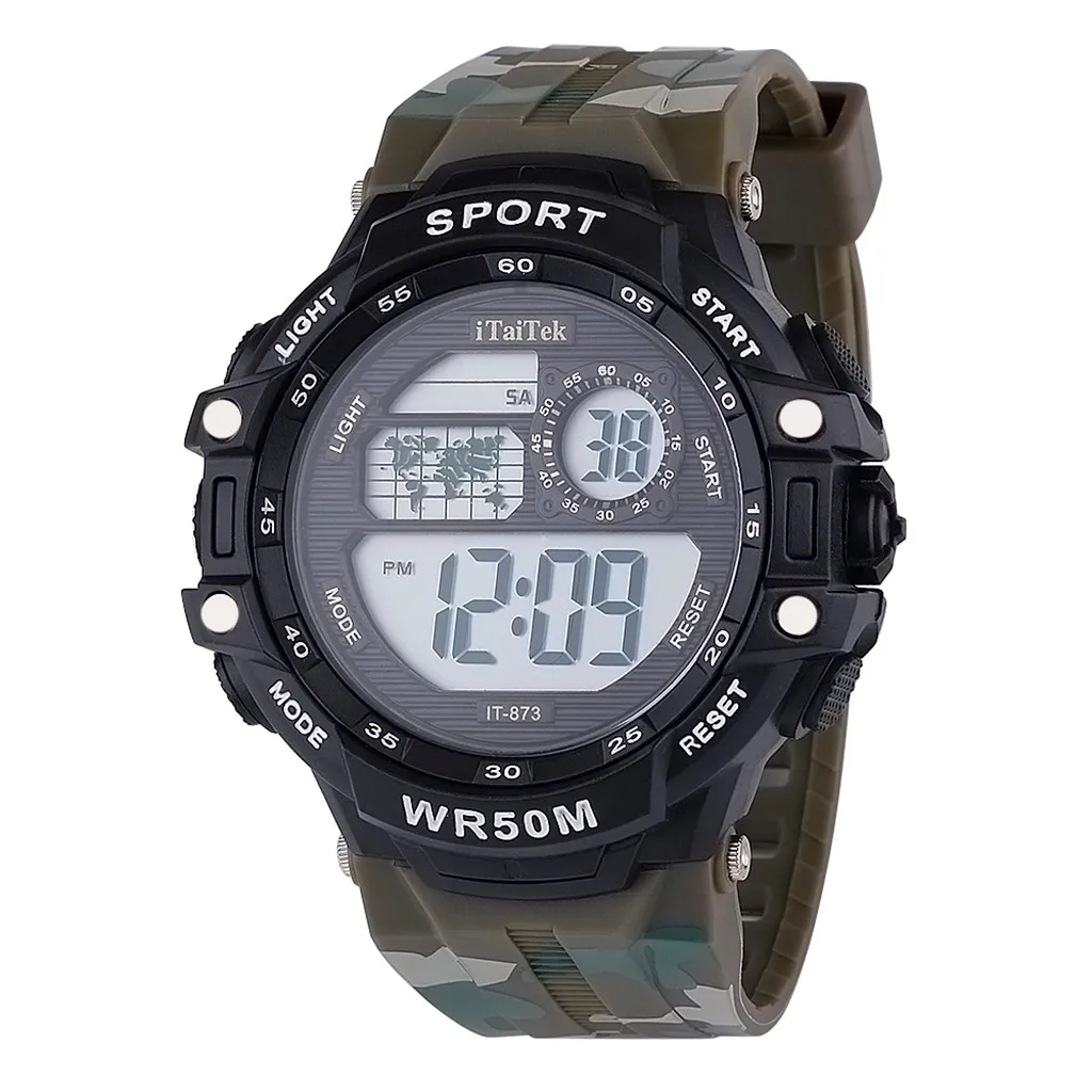 Reloj deportivo hombre цифровые часы спортивные водонепроницаемые часы многофункциональные светящиеся модные электронные спортивные часы