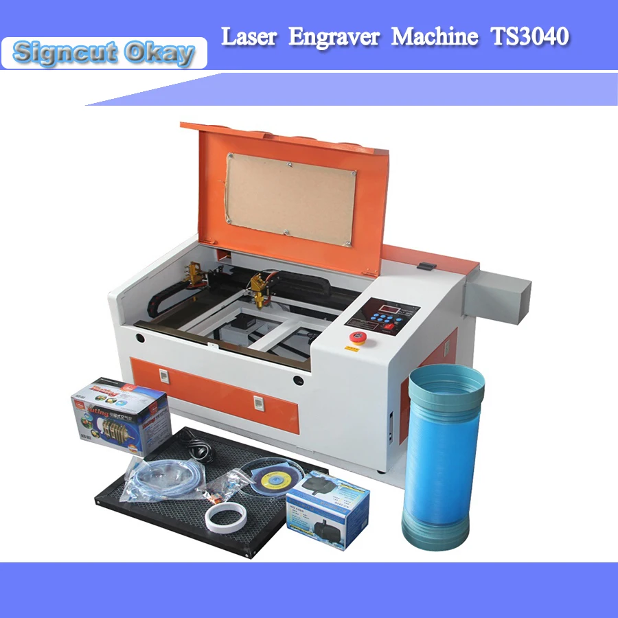 Горячая распродажа! Мини СО2 лазерная гравировальная машина для резки 50 Вт TS4030 с