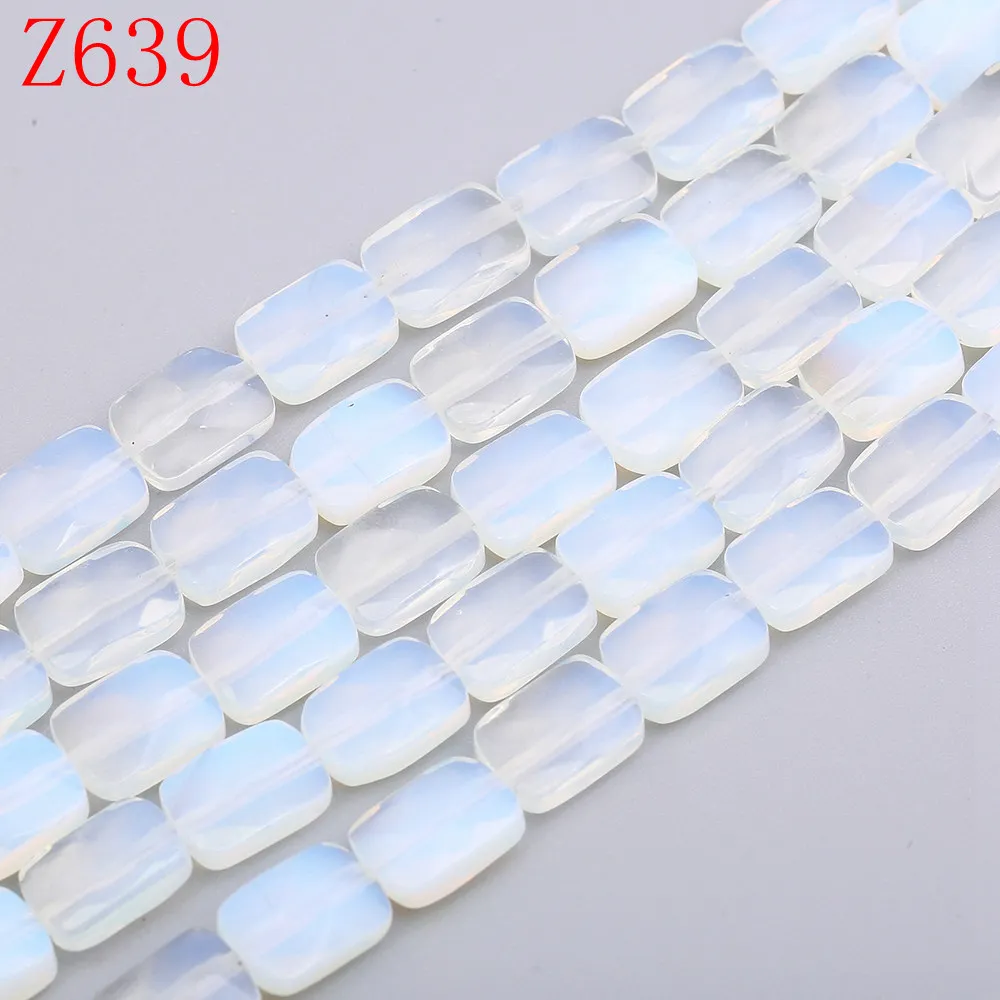 Opal Yumten Квадратные бусины с тигровым глазом 8 мм* 12 мм бусы DIY ожерелье Бирюзовый Малахитовый топаз красные бусины из яшмы для изготовления украшений вручную подарок натуральные камни бисер для бисероплетения - Цвет: Opal