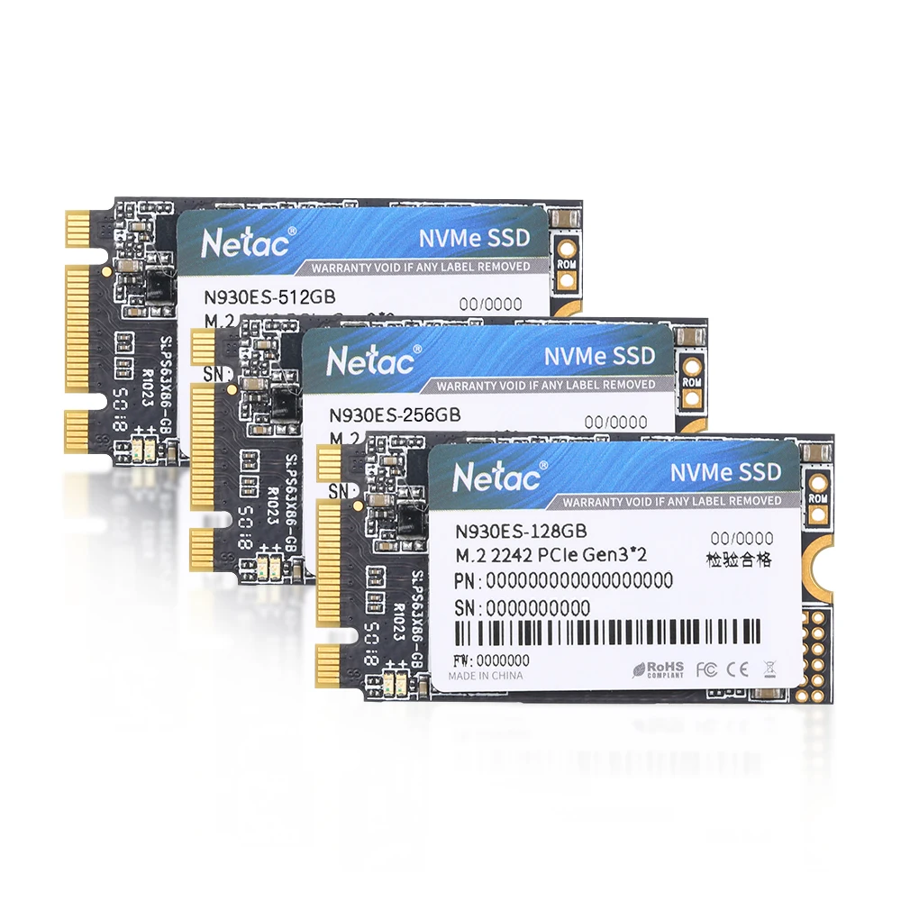 Netac N930ES Накопитель SSD с протоколом NVME M.2 2242 SSD Gen3* 2 PCIe 3D MLC/TLC NAND Flash Solid State Drive 128 GB 256 GB 512 GB