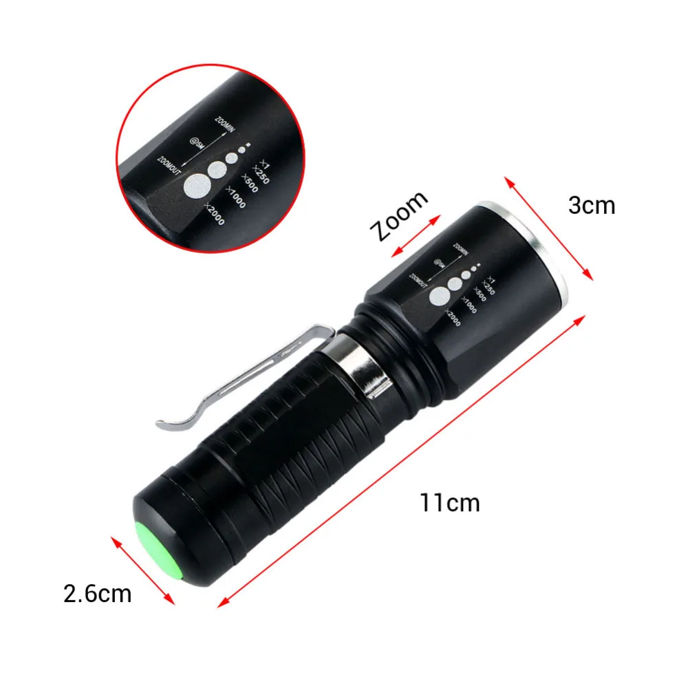 Мощный светодиодный фонарик 3800LM 5 Режим 3x AAA 18650 Батарея Масштабируемые Водонепроницаемый IPX6 светодиодный T6 фонарь для кемпинга