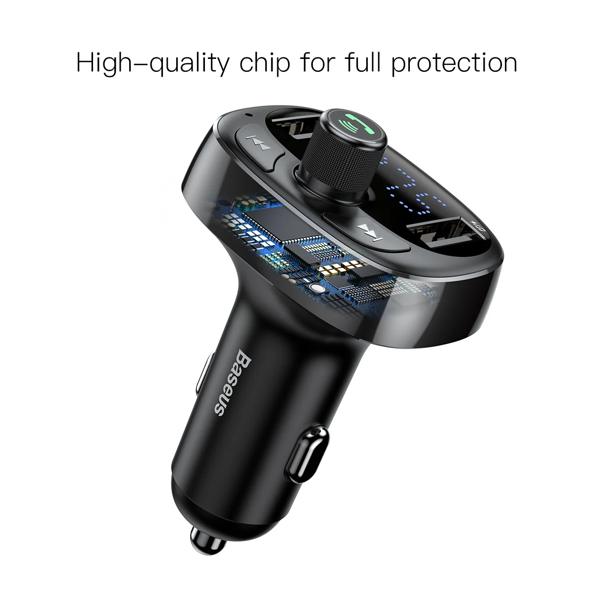 BASEUS S 09 T набрал 3.4A двойной Порты usb Bluetooth MP3 автомобиля Зарядное устройство