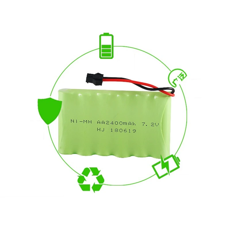 7,2 v 2400mah аккумуляторная батарея 7,2 v батарея 6* AA NIMH батарея для дистанционного управления электрические игрушки автомобили лодки освещение 1 шт