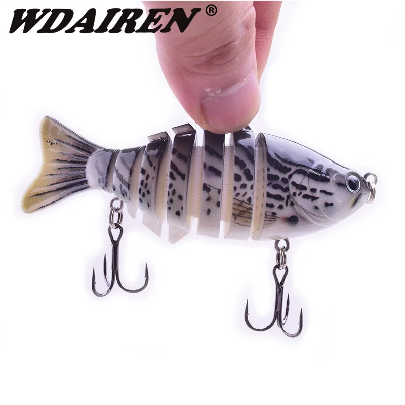 1 шт. многошарнирная Рыболовная Приманка 7 сегментов Swimbait 10 см 16g Реалистичного
