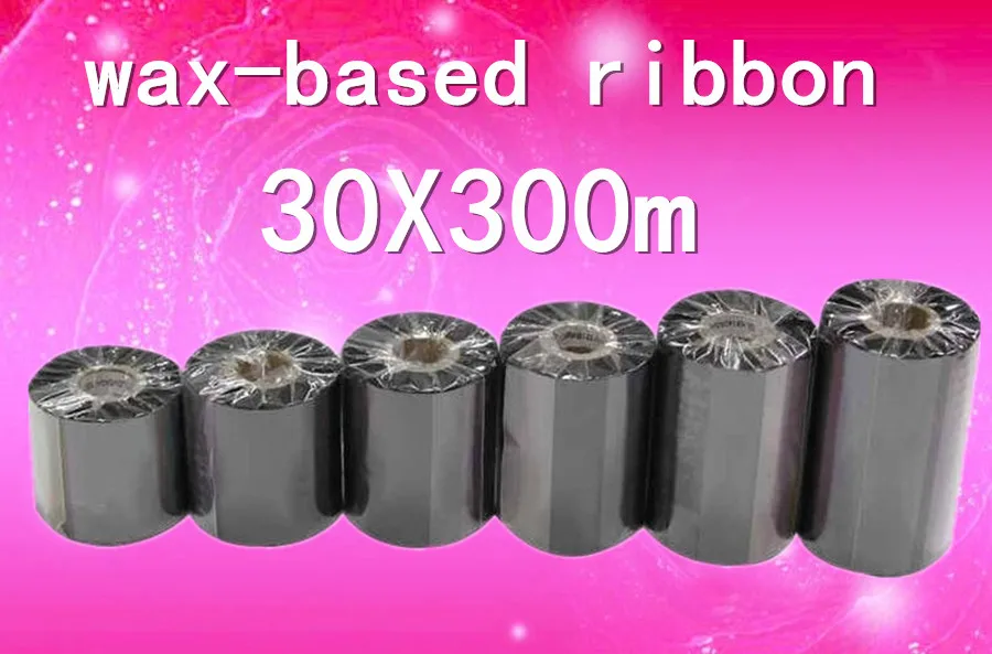 

30*300 Strengthened Wax Ribbons Thermal Transfer Ribbon 30mm * 300m Black Ink Wax Ribbon 30mm X 300m for Barcode Label Printer