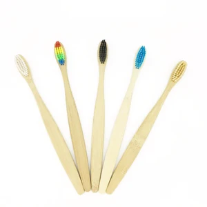 Бамбуковые зубные щетки, 20 шт.лот, с низким содержанием углерода, из натурального бамбука, ручная зубная щетка