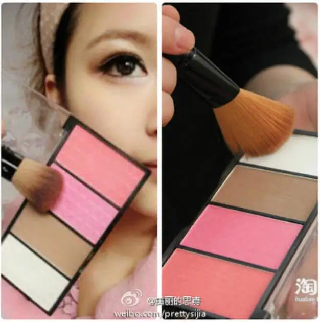 Новый профессиональный макияж 4 цвета Румяна лицевая контурная Палитра Тени для