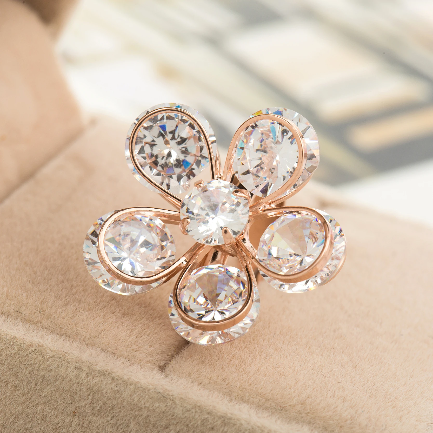Женское кольцо с фианитом регулируемое|adjustable rings for women|rings womenwomen |
