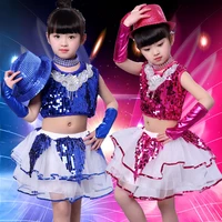 childrens day performance girls jazz performance sequins modern dance stage costumes bubble skirt jq 060