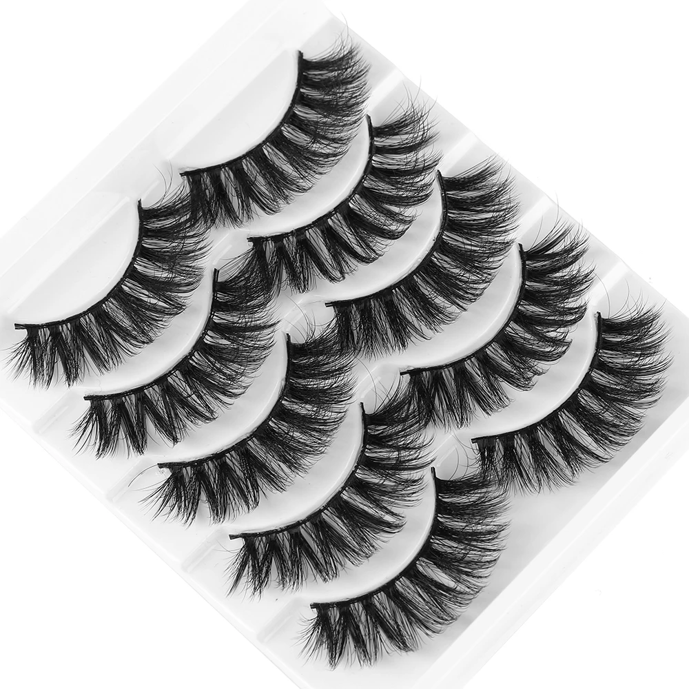 

Natural Long False Eyelashes 3D Mink Hair Fluffy Multilayer Thick Lashes Eye Makeup Tools SKONHED