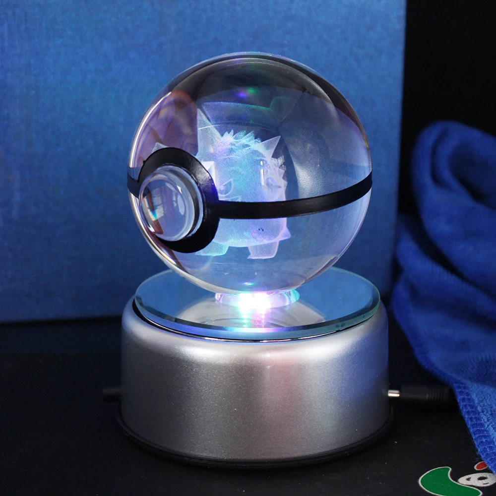 2019 новый дизайн хрустальные игрушки Pokemon Go Pokeball для детей Рождественские
