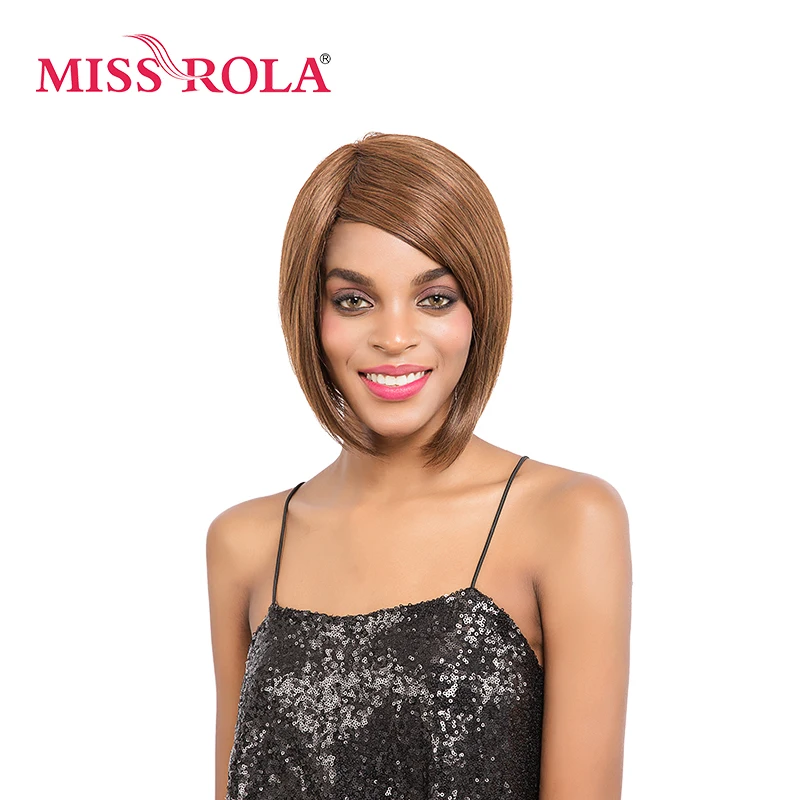 Miss Rola короткие прямые синтетические волосы парики 2 10 дюймов канекалон Высокая