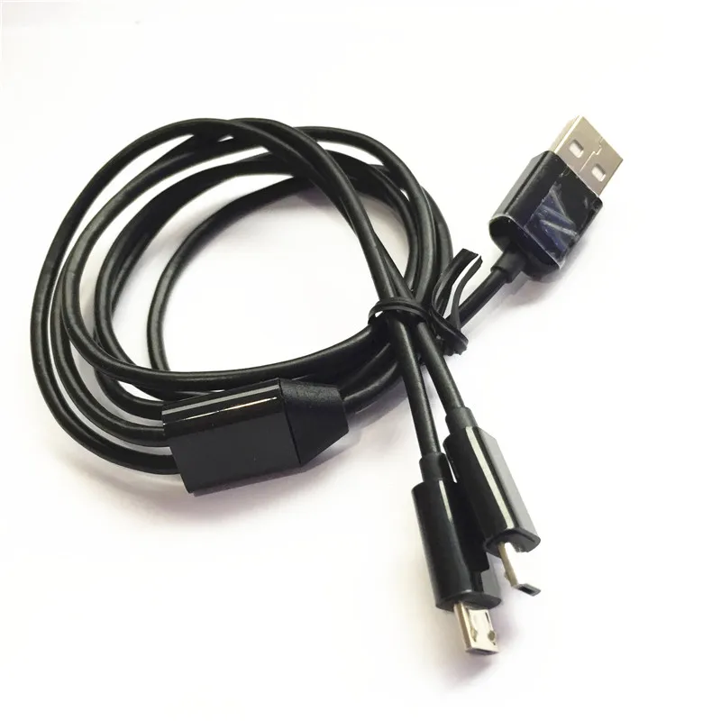 

2 in 1 USB 2.0 A male to 2 Micro 5 pin data SYNC charging cable 1m