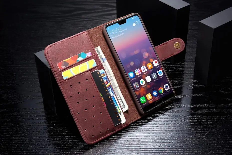 Чехол Desyner из натуральной кожи для huawei P20 Lite, чехол для huawei P20 Pro, Модный Магнитный кошелек со слотом для карт, чехол для телефона