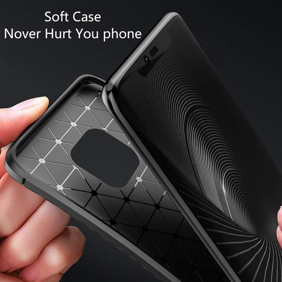 Case For Huawei Mate 20 Pro Silicone Carbon Fiber Soft Cover Honor 8C 10 Lite Coque Magic 2 Funda |