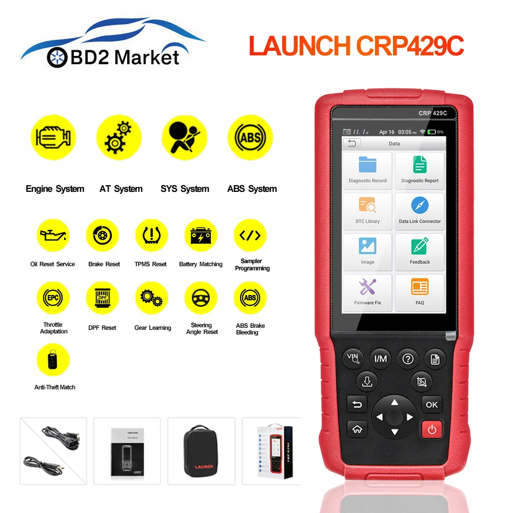 LAUNCH X431 CRP429C автомобильный диагностический инструмент OBD2 сканер