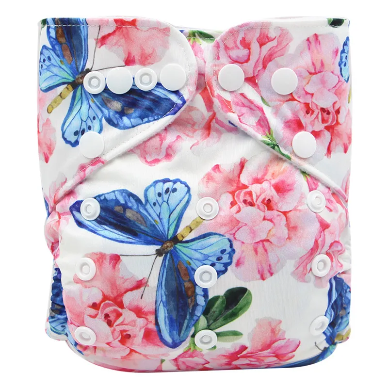 Washable Reusable Baby Cloth Diaper Cover Adjustable Waterproof Nappy Fleece With 1pc Microfiber Insert | Мать и ребенок