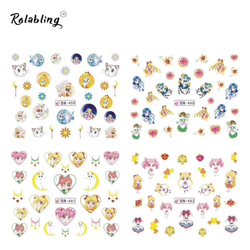12 шт. разные серии мультяшных персонажей|nail sticker|stickers manicuremanicure products |
