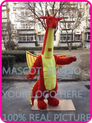 red dinosaur dino dragon mascot costume custom fancy anime cosplay kit mascotte theme dress carnival 41020 | Тематическая одежда и