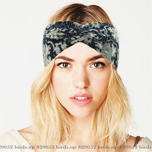 Boho хлопок твист повязки на голову для женщин Эластичный Тюрбан повязка на голову спортивная повязка на голову аксессуары для волос для девушек аксессуары для улицы - Цвет: BA11