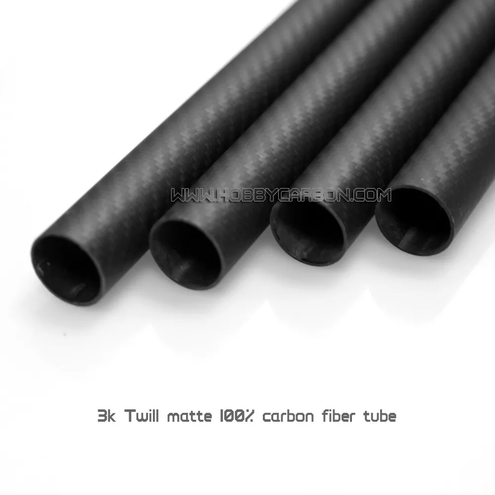 

HOBBY CARBON 19x17x500mm 3k pure full carbon fiber follow twill weave matte tubes pipe boom rod for landing gear