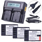 Аккумулятор BLF19, BLF19E, 3 шт., 1860 мА  ч, DMW-BLF19, DMW-BLF19E, DMW-BLF19PP, быстрая зарядка с двумя ЖК-дисплеями для Panasonic Lumix GH3, GH4, GH5, G9