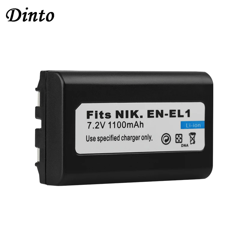 Dinto 1100 мА/ч EN EL1 ENEL1 RU Перезаряжаемые цифровой Камера Батарея для Nikon Coolpix 775 880 995 4300