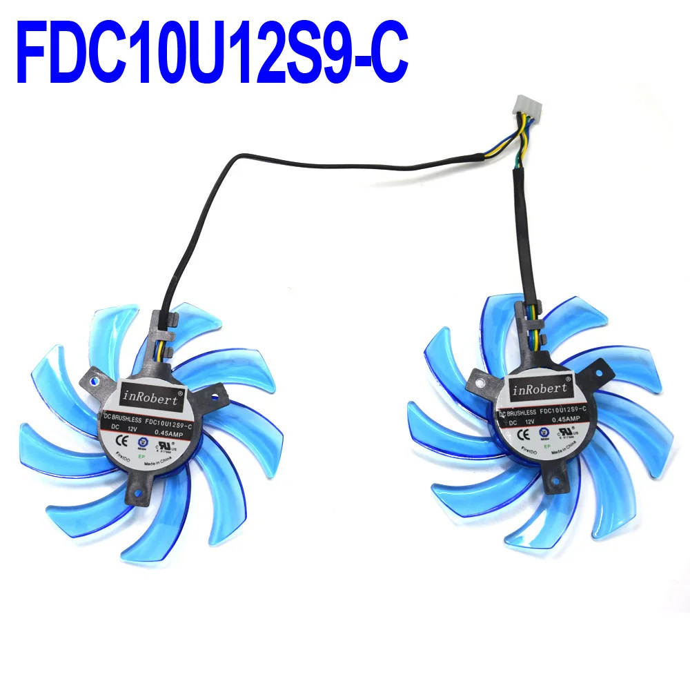 FDC10U12S9-C 85 мм FDC10H12S9-C FDC10U12S9-C кулер Замена вентилятора для HSI RX 470 480 570 RX470 RX480 RX570 видеокарты Охлаждающие вентиляторы - Цвет лезвия: FDC10U12S9-C