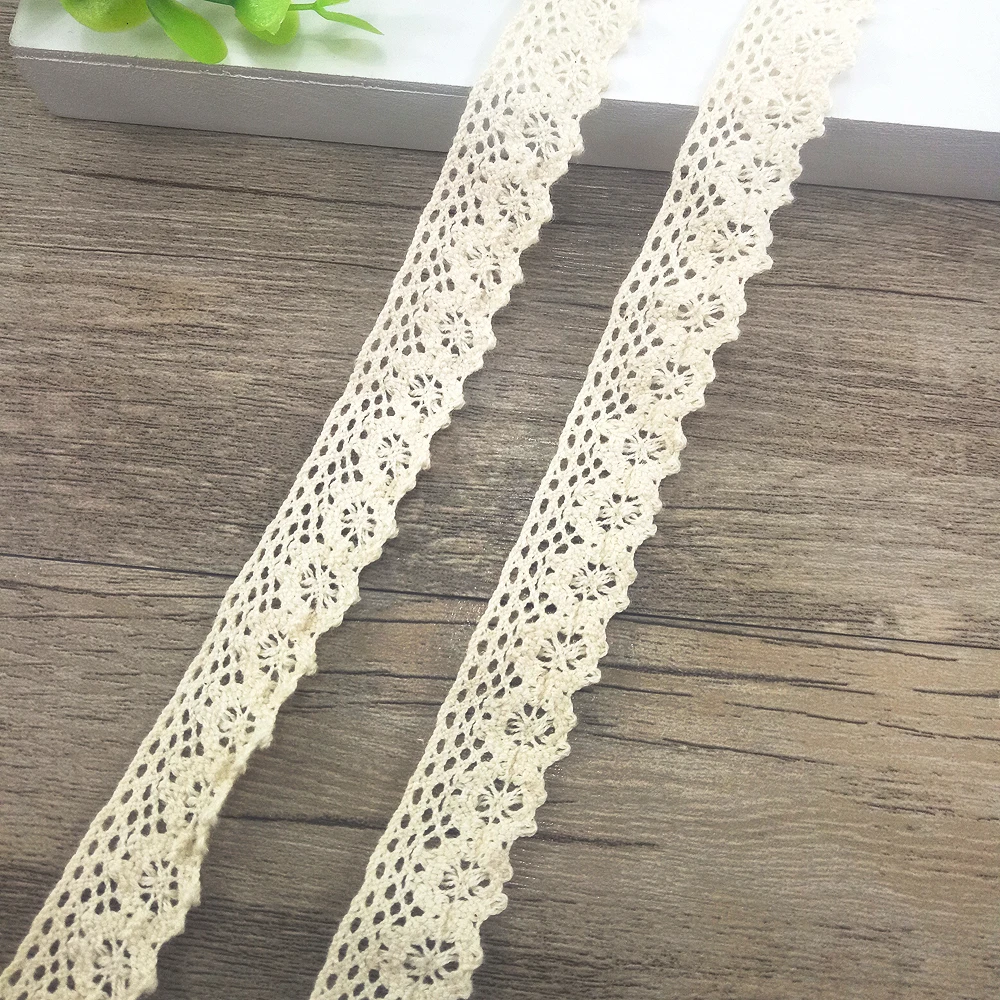 20mm David Accessories из чистого хлопка Цветочная кружевная отделка жемчугом вышивка шитьё ткань лента для самодельного украшения одежды аксессуары, 5 метров, 5Yc2335 - Цвет: 20mm