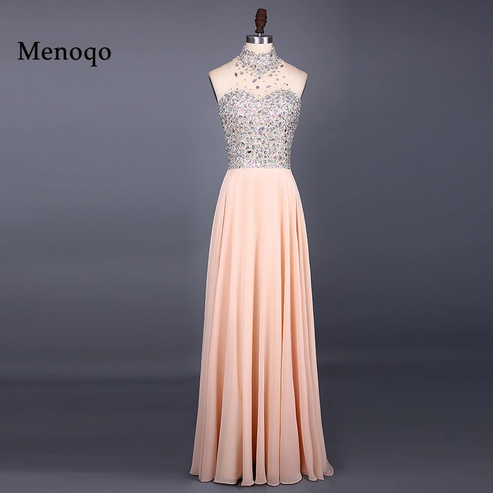 Женское вечернее платье до пола шифоновое ТРАПЕЦИЕВИДНОЕ без рукавов с высоким