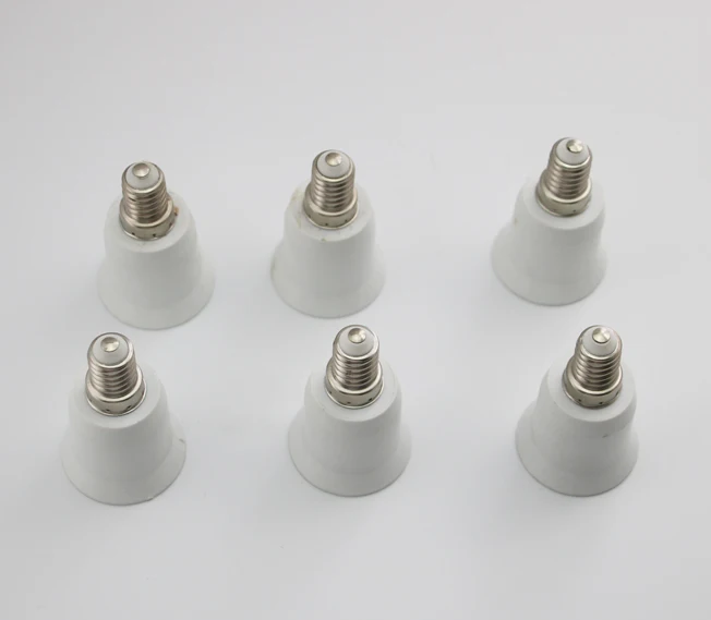 

6 PACK PRODEM brand lamp holder converters screw E14 to E27 socket lamp base white free shipping