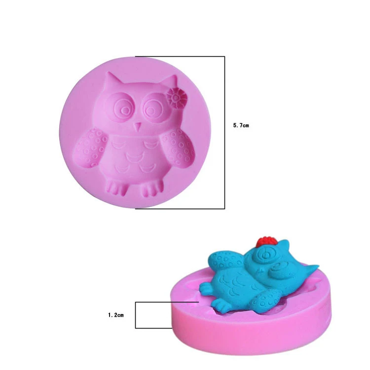 Маленькая Сова Форма руки 3D силиконовая форма для торта мультфильм