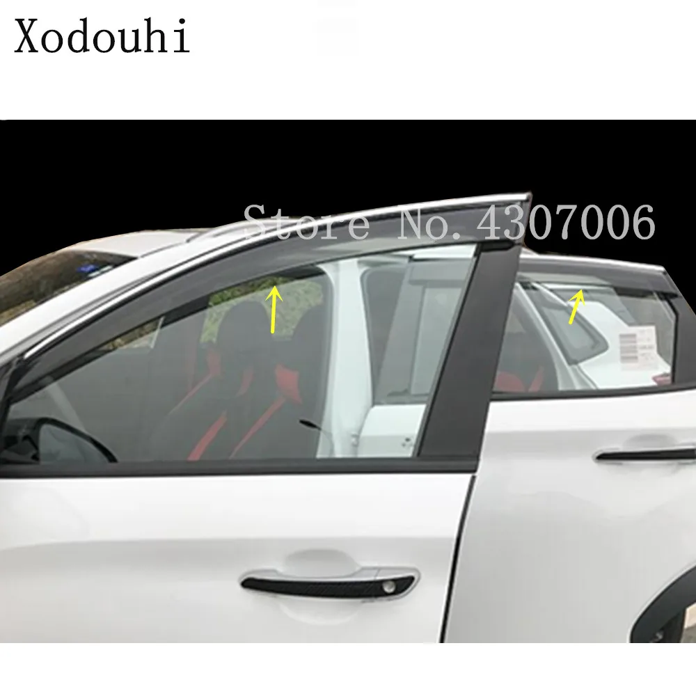 

Car Stick Styling Plastic Window Glass Wind Visor Rain/Sun Guard Vent 4pcs For Hyundai Kona Encino Kauai 2017 2018 2019 2020