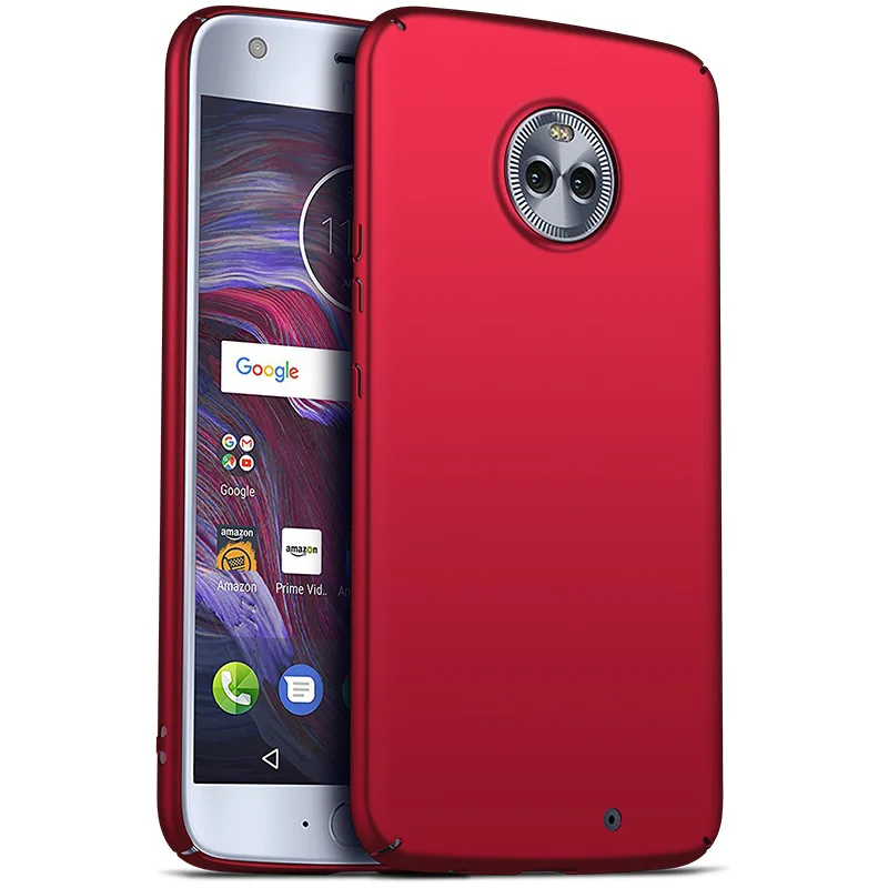 red Роскошный простой защитный противоударный чехол для телефона Motorola Moto X4, ультра тонкий жесткий чехол из поликарбоната для Moto X4 5,", Чехол - Цвет: red