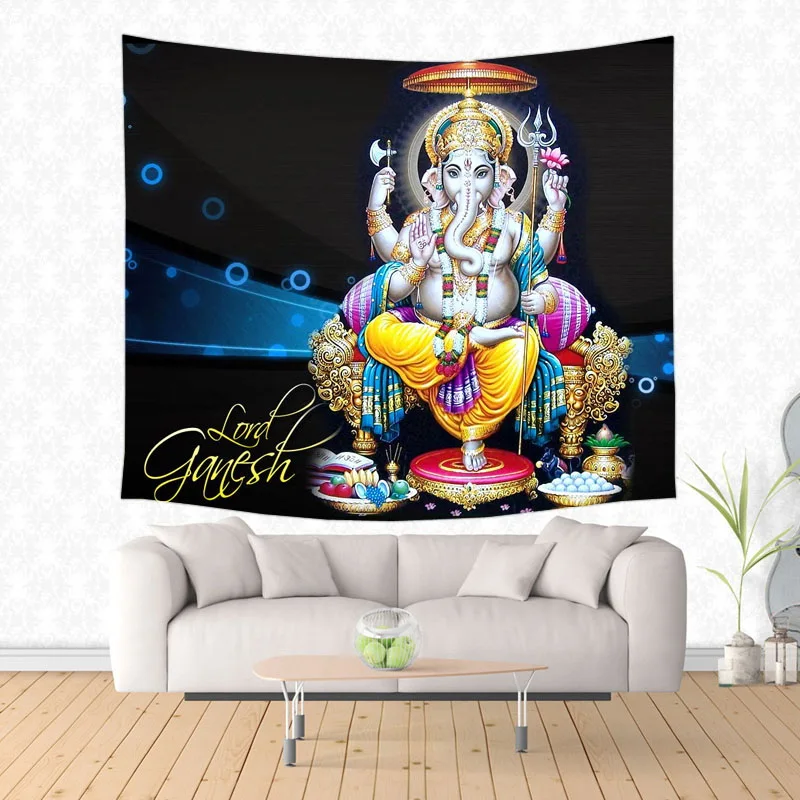 Настенный Коврик Ganesha Of Hinduism Lord подвесная Гобеленовая кровать коврик для йоги