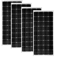 tuv waterproof solar panel 12v 100w 4 pcs paneles solares para el hogar solar home system camping solar battery charger car