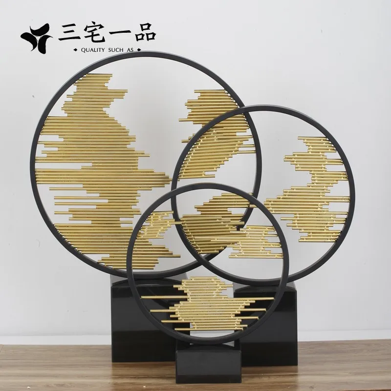 Новый китайский дзен абстрактный пейзаж отражения Bamboo Sheng Золотой Трубки
