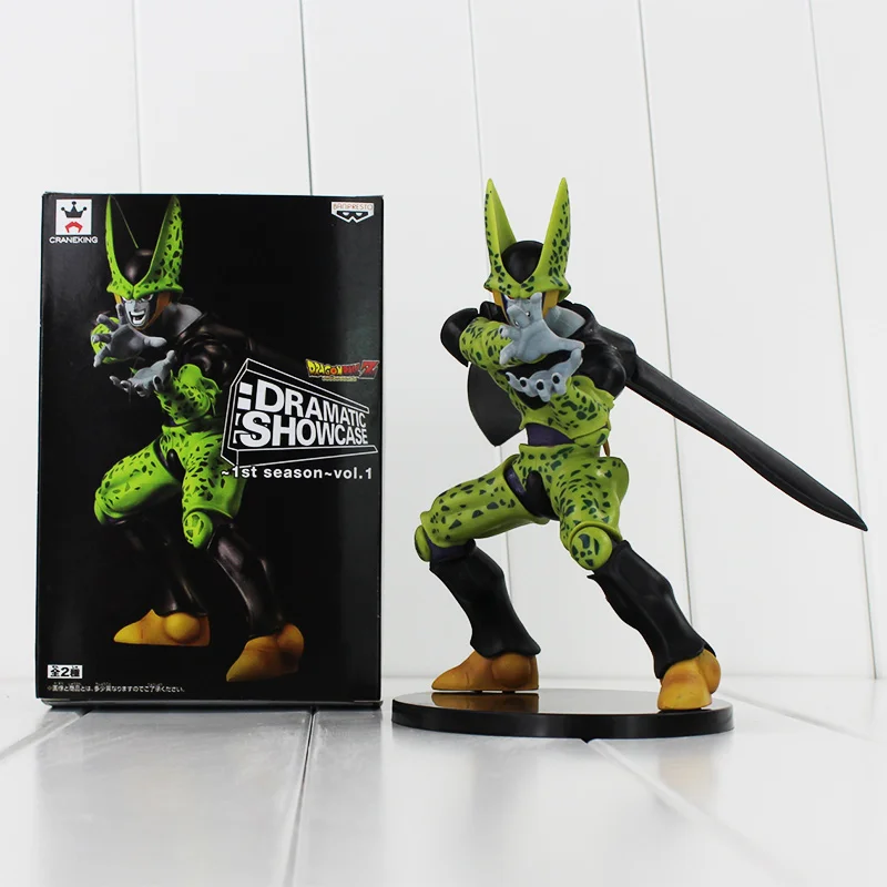Новинка, Banpresto, драматическая витрина, Dragon Ball Z Cell, ПВХ фигурка, игрушка, Коллекционная модель, игрушка 18 см - Цвет: with box