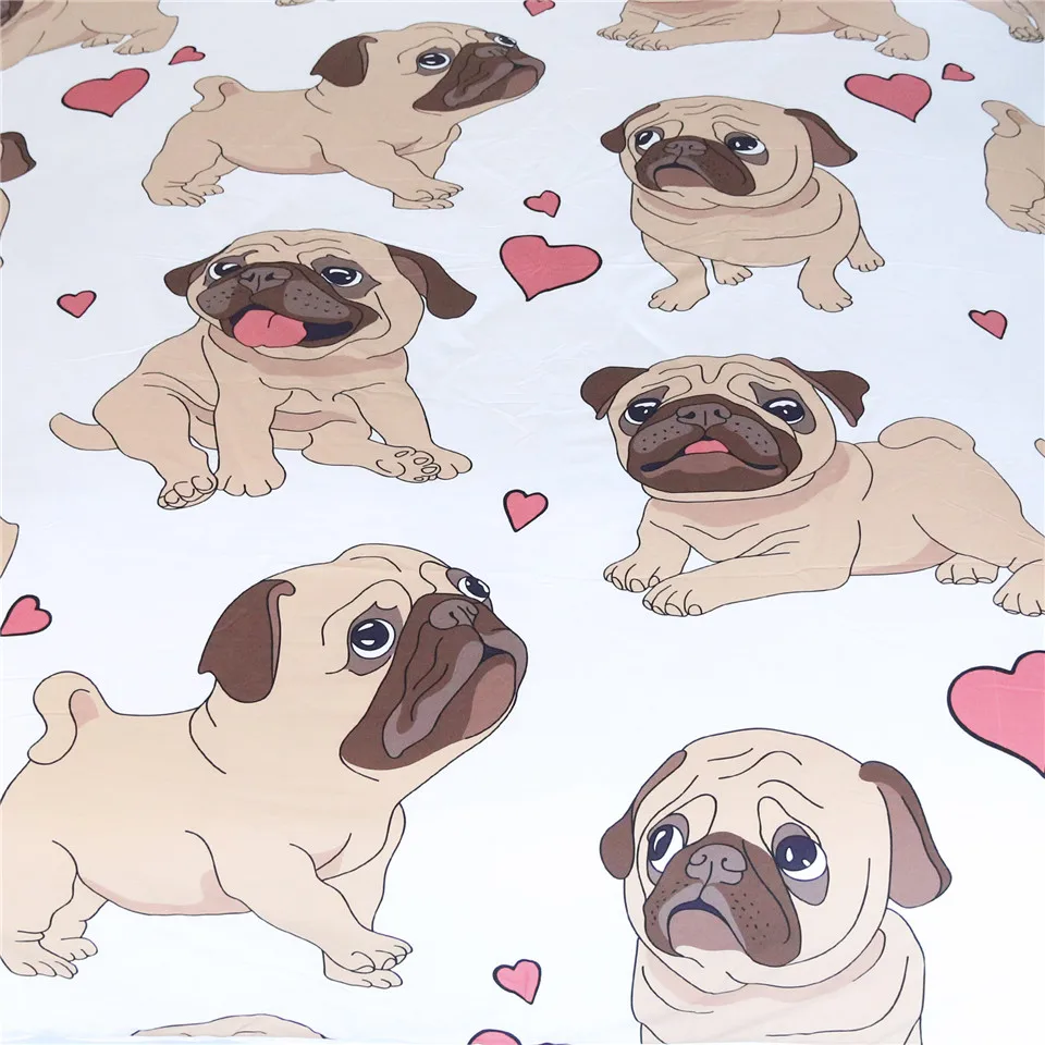 Постельное белье на выход хиппи мопса гобелен животных мультфильм настенные