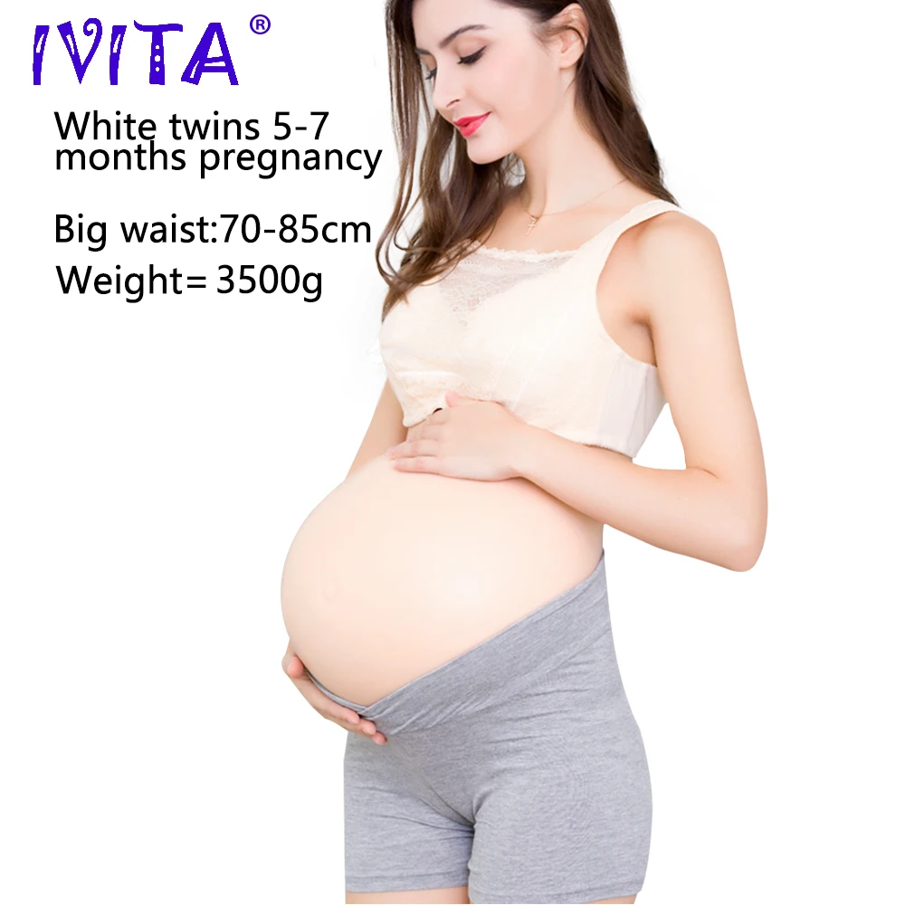 IVITA False Silicone Pregnant Soft Touch Belly Realistic Pregnancy For Unisex Crossdresser Enhancer |