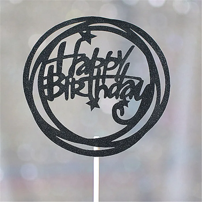 H20 Cake Topper Топперы для торта украшения для дня рождения для взрослых топперы для кексов украшения для детской вечеринки вечерние сувениры красный Топпер для торта «С Днем Рождения» - Цвет: H20 Cake Topper