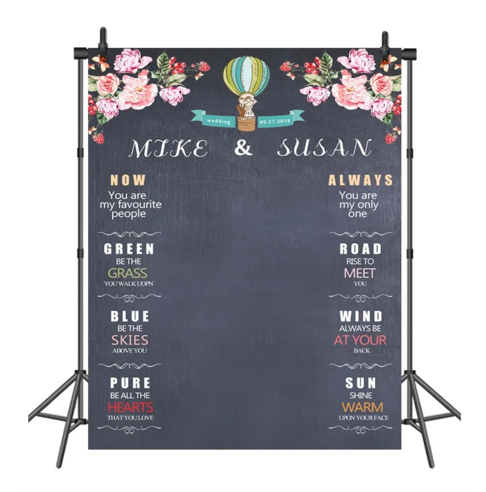 Sensfun wedding photo backdrop custom black board flowers photography background bridal shower vinyl props | Электроника