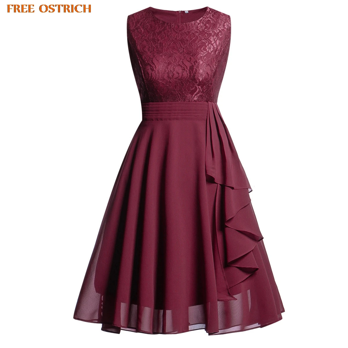 FREE OSTRICH Hot Womens Sleeveless Formal Ladies Party Bridesmaid Lace Long Dress Women Dresses Summer 2019 New Arrivals | Женская