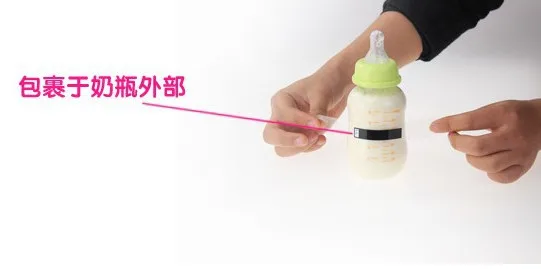 Детская Бутылочка для молока цифровая наклейка с термометром пластиковая лента