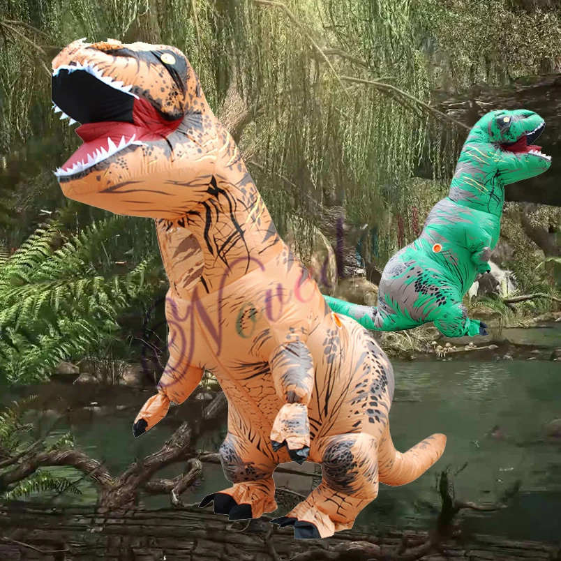 Костюм T Rex, Рождественский надувной костюм динозавра, карнавальный Пурим, вечерние костюмы на Хэллоуин для женщин и мужчин, карнавальный костюм «Мир Юрского периода»
