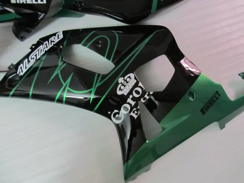 Обтекатель мотоцикла комплект для GSXR600 750 K1 01 02 03 GSXR 600 GSXR750 2001 2002 2003 ABS зелено черные