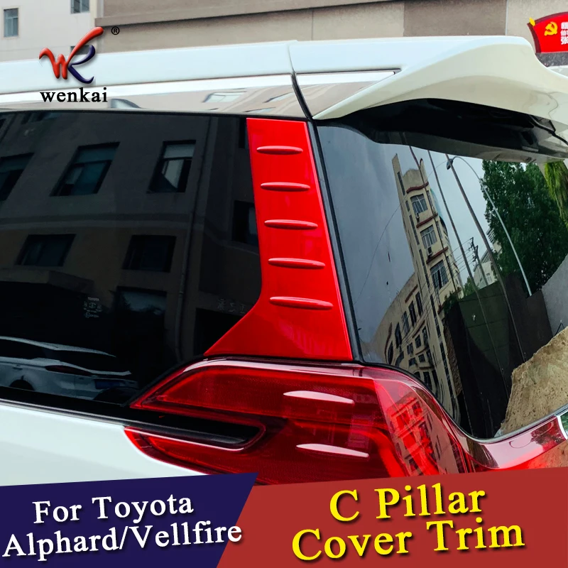 

Car Accessories C Pillar Rear Window Quarter Cover Garnish Red For Exterior Toyota Alphard Vellfire 3rd Gen
