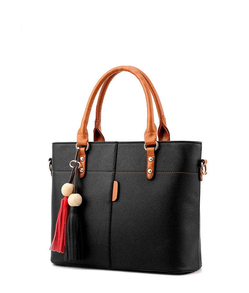 LANLOU Women bags for women PU Leather Shoulder Bag Double tassel Casual Crossbody Flap Bags Female Messenger Bag Handbags
