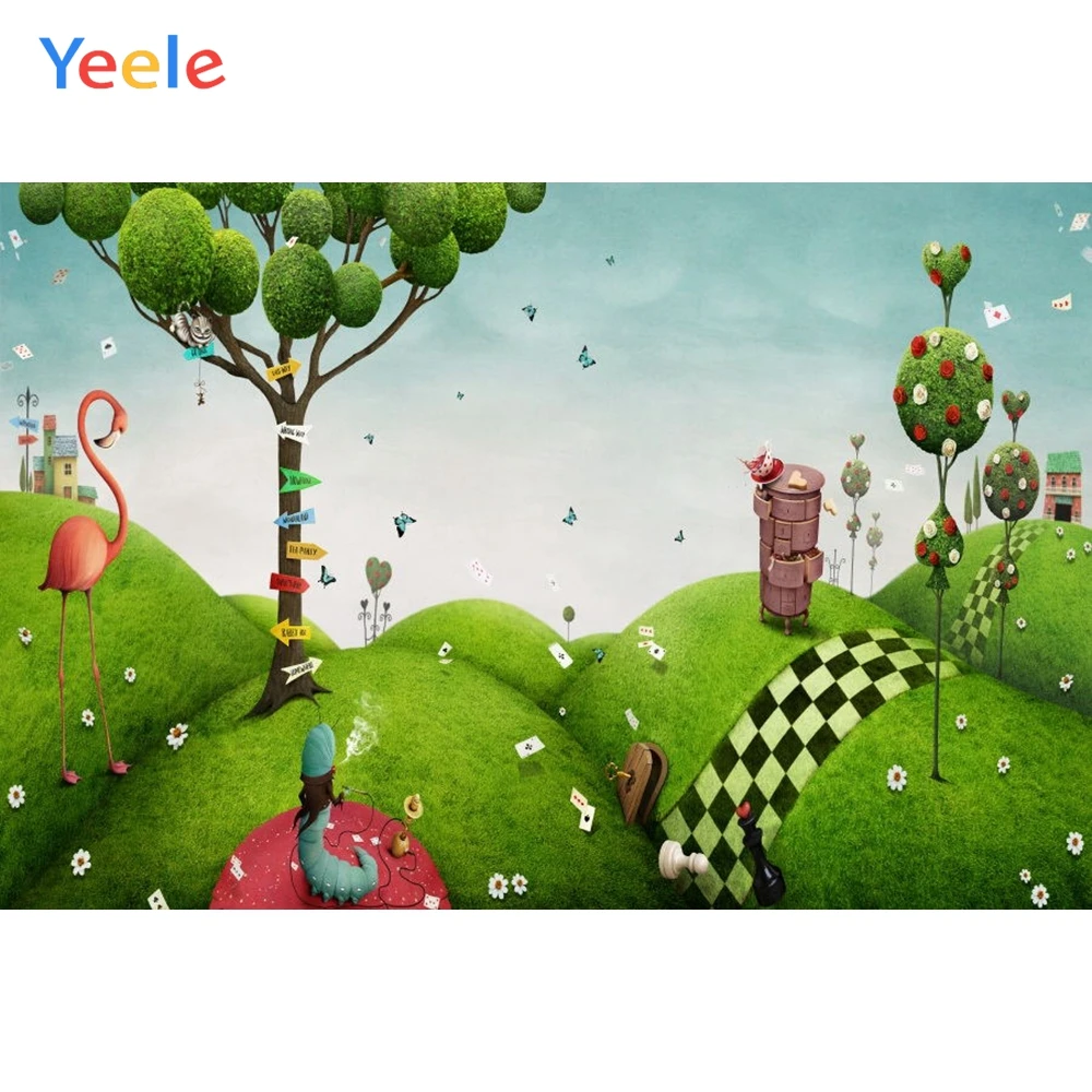 Yeele Wonderland вечерние фоны для фотосъемки виниловые зеленые садовые воздушные шары